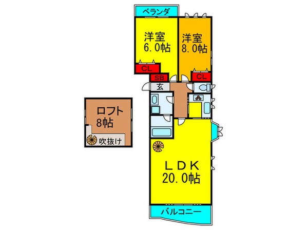 グランパティオ山ノ手の物件間取画像